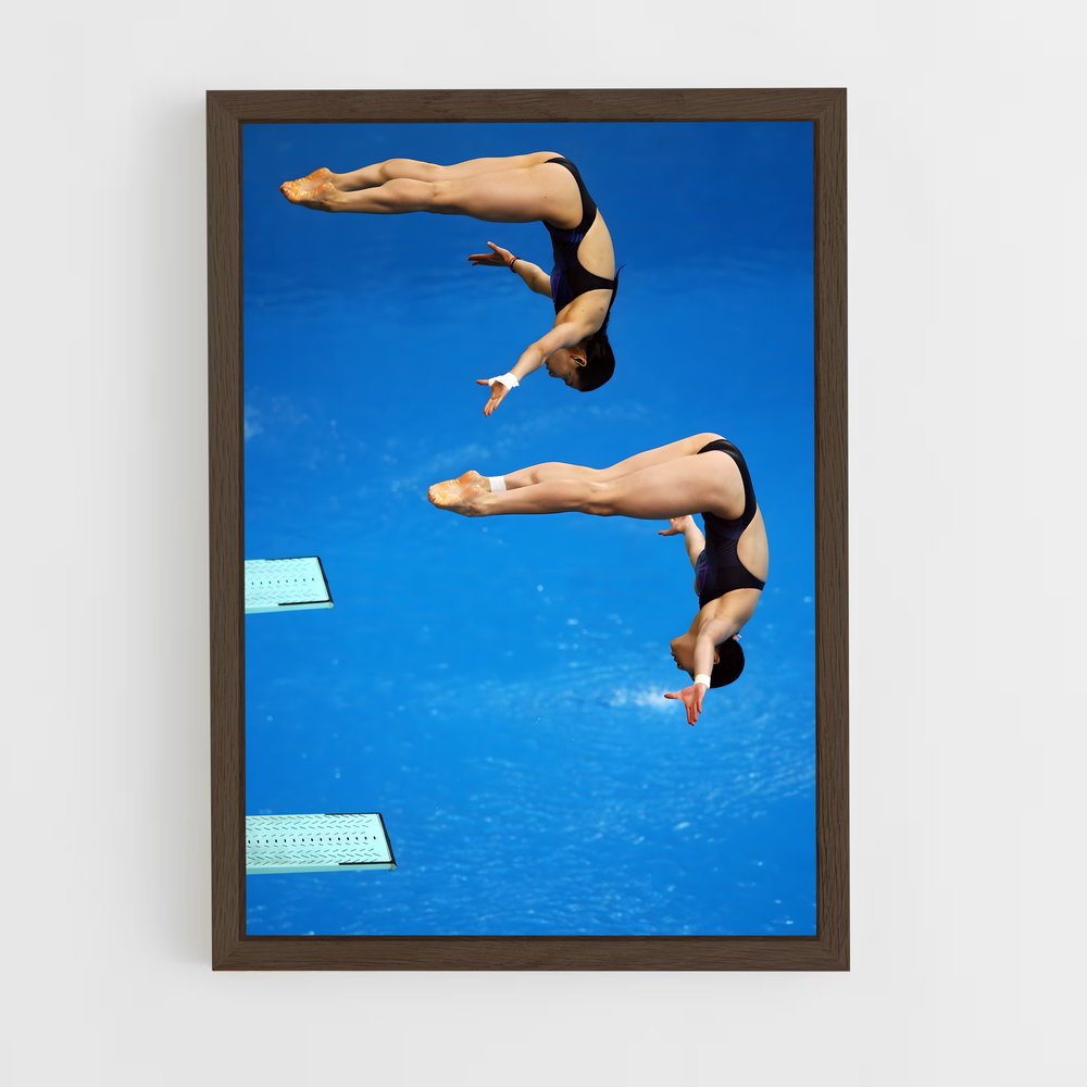 Poster Plongeon Éthéré – affiche Plongeon depuis une plateforme (vue 5)